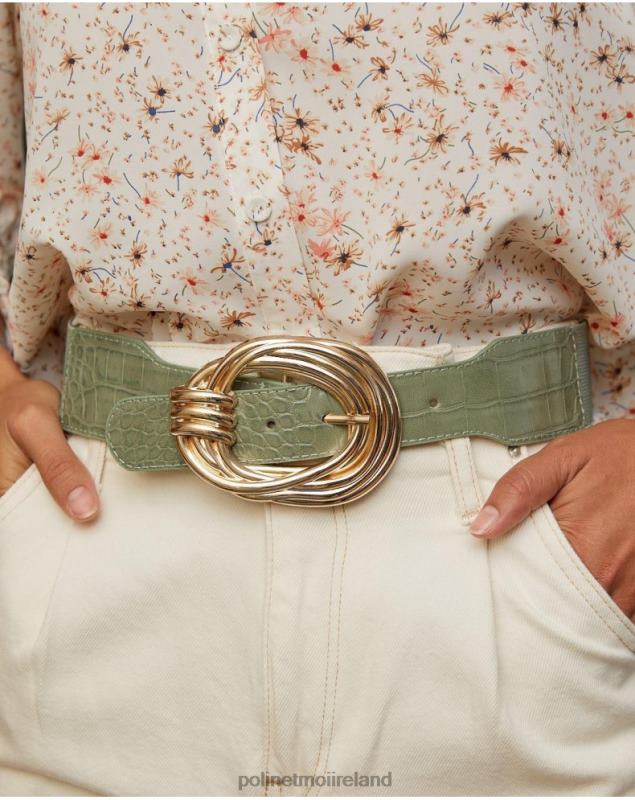 Polin et moi Belt Leather Effect Rania LRX4D377 Accessories GREEN HUNTING