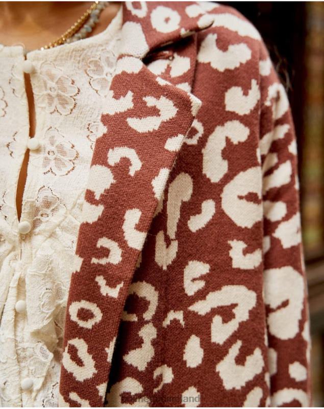 Polin et moi Animal Coat Print Nere LRX4D368 Clothing Brown