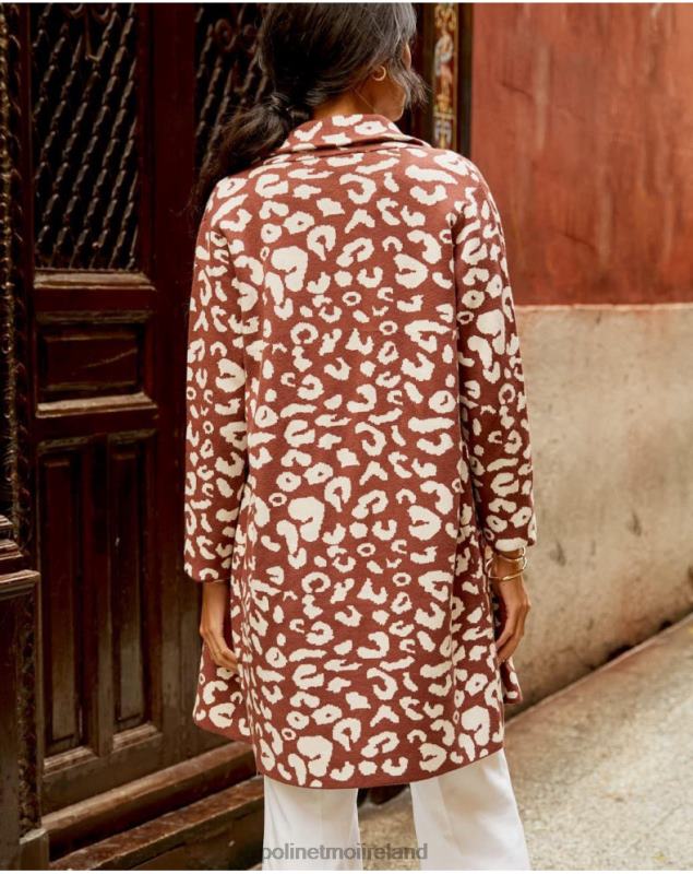 Polin et moi Animal Coat Print Nere LRX4D368 Clothing Brown