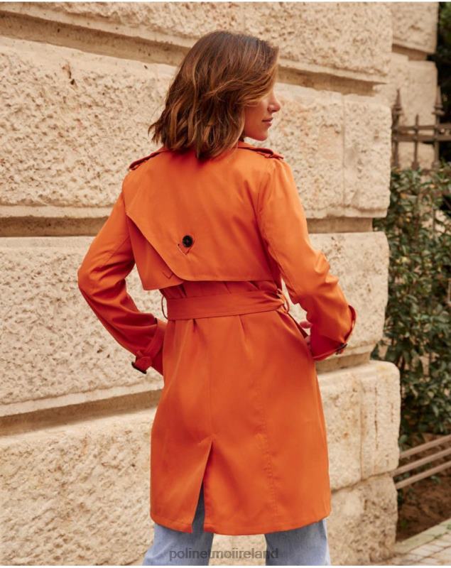 Polin et moi Classic trench coat Emilia LRX4D365 Clothing ORANGE