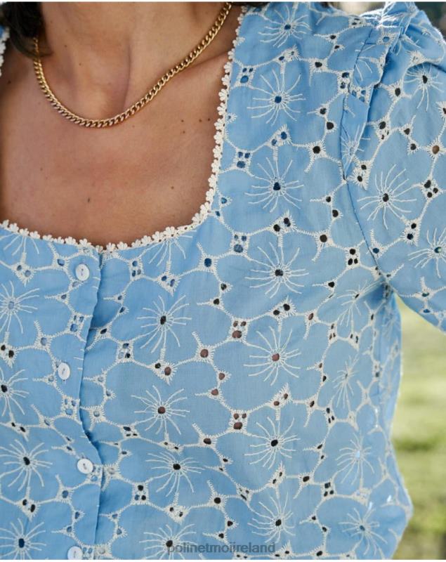 Polin et moi Anat Embroidered Blouse LRX4D148 Clothing Celestial