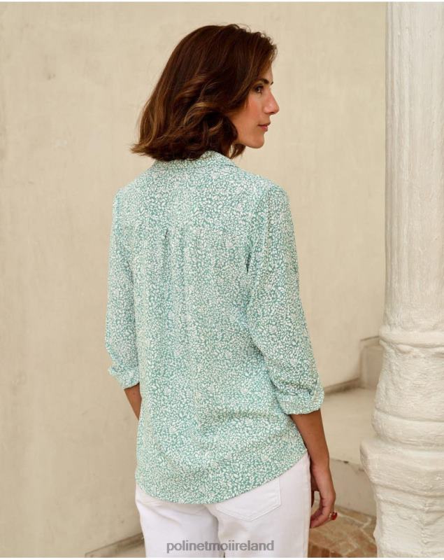 Polin et moi Ayana Floral Shirt LRX4D184 Clothing Eucalyptus