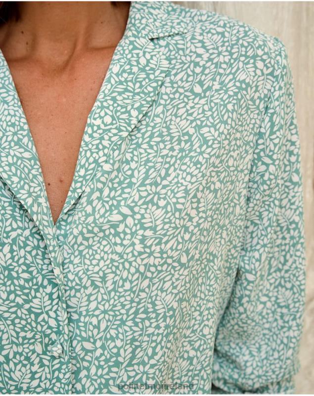 Polin et moi Ayana Floral Shirt LRX4D184 Clothing Eucalyptus