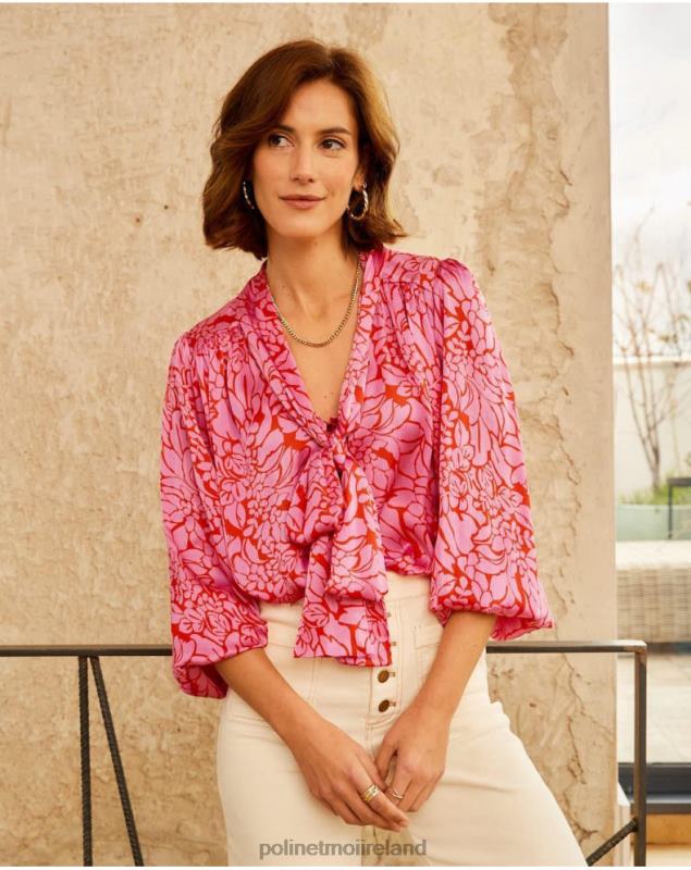 Polin et moi Blouse Bow Idara LRX4D211 Clothing ROSE