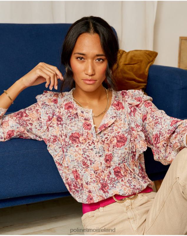 Polin et moi Blouse Flores Isabela LRX4D233 Clothing Raspberry