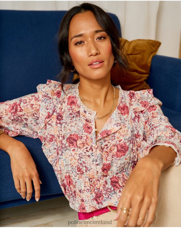 Polin et moi Blouse Flores Isabela LRX4D233 Clothing Raspberry