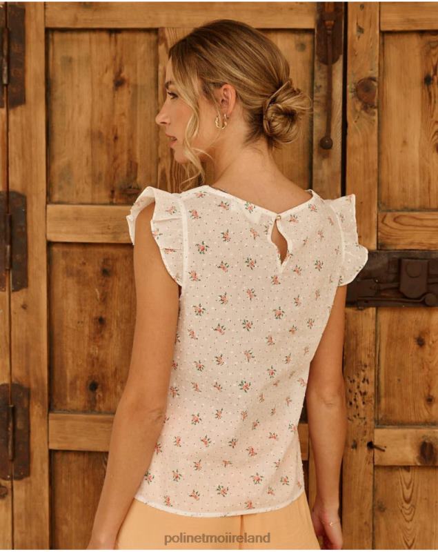 Polin et moi Blouse Flowers Nessa LRX4D174 Clothing Salmon