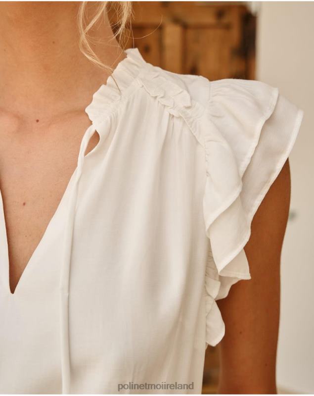 Polin et moi Blouse Ruffled April LRX4D173 Clothing white