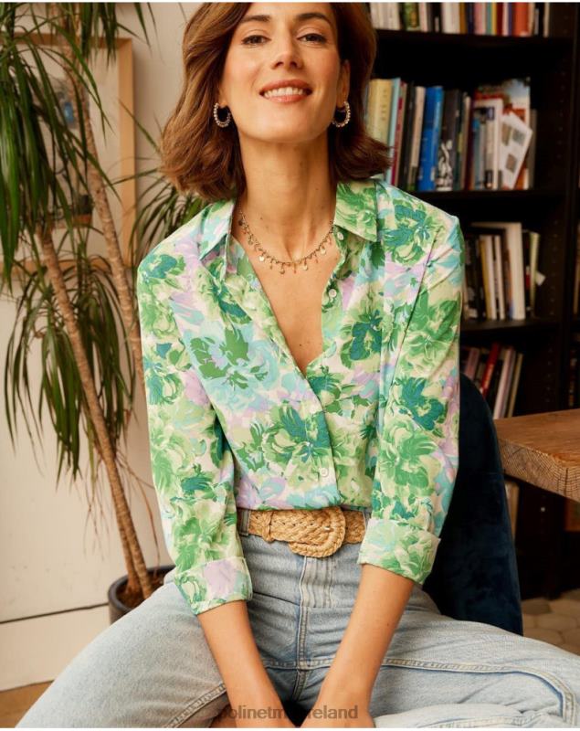 Polin et moi Bruna Printed Shirt LRX4D159 Clothing APPLE GREEN/ MINT