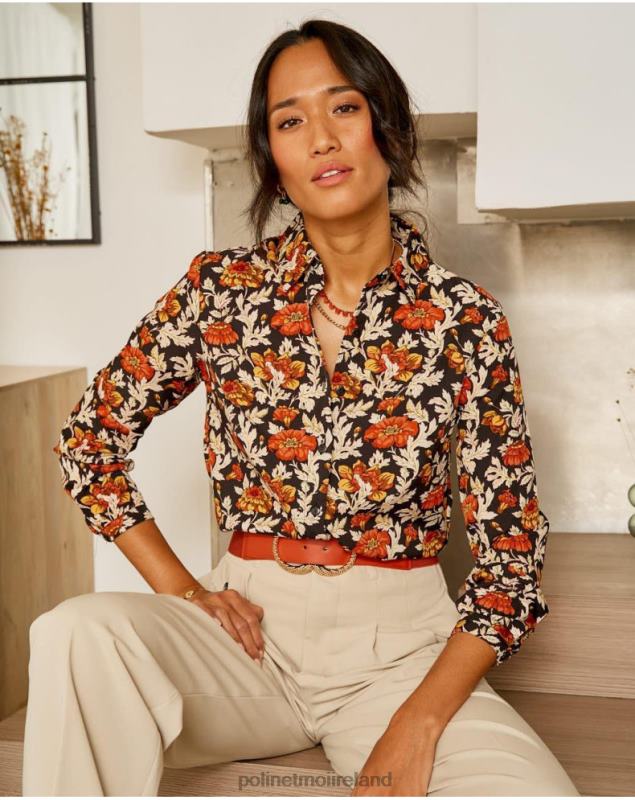 Polin et moi Cira Floral Shirt LRX4D226 Clothing black
