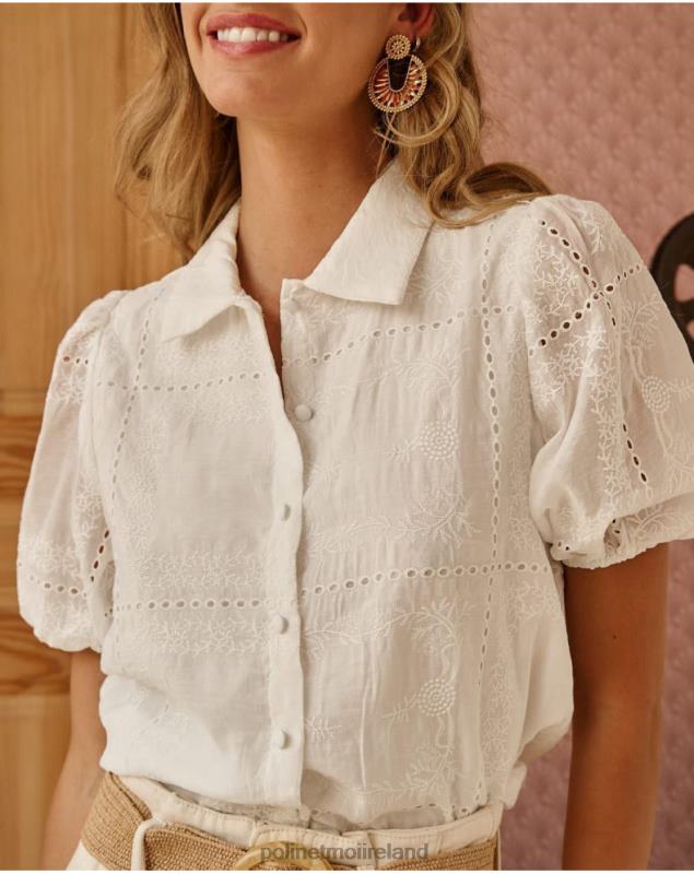 Polin et moi Embroidered Blouse Talima LRX4D169 Clothing white