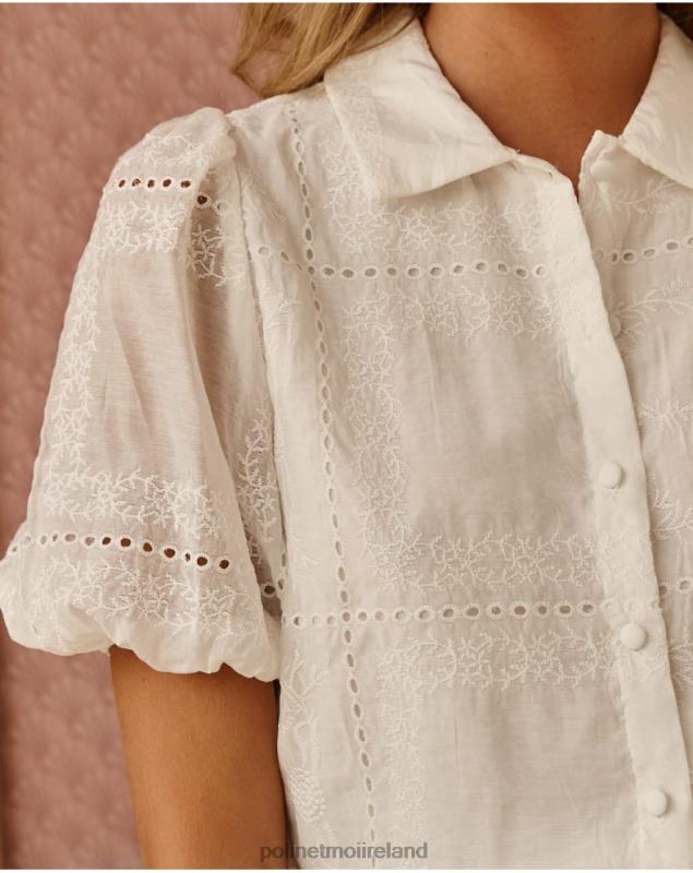 Polin et moi Embroidered Blouse Talima LRX4D169 Clothing white