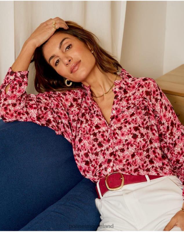 Polin et moi Floral Shirt Charlotte LRX4D195 Clothing Raspberry