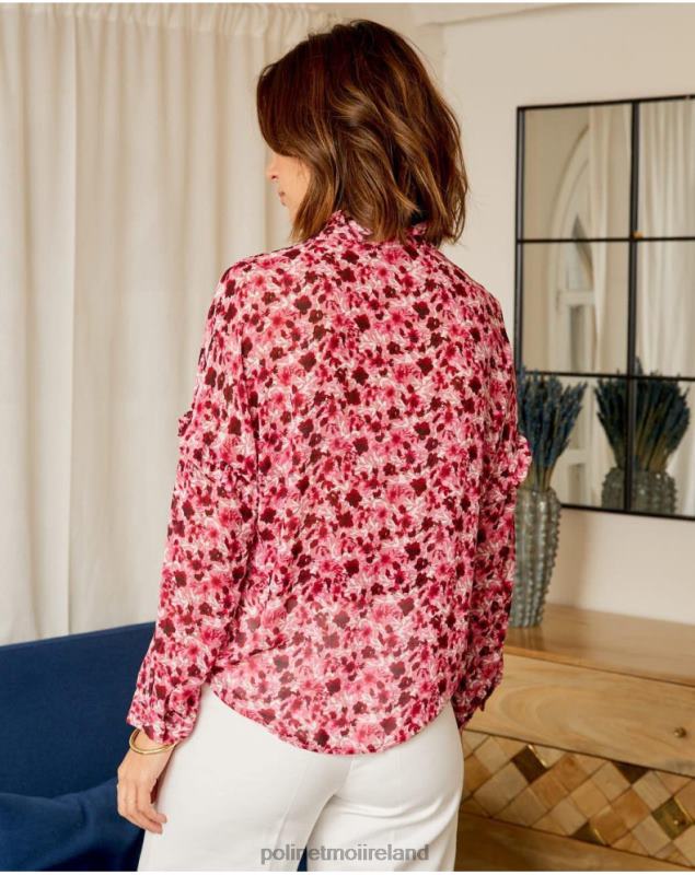 Polin et moi Floral Shirt Charlotte LRX4D195 Clothing Raspberry