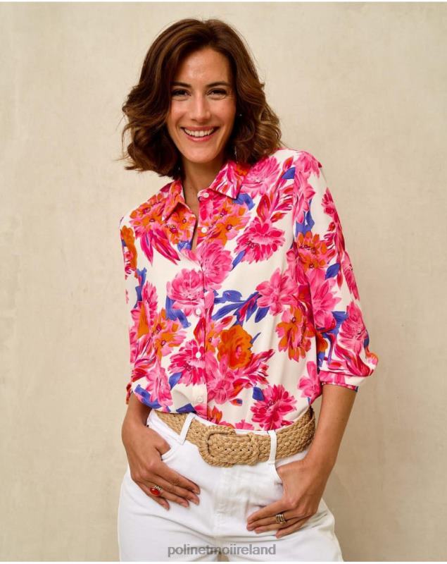 Polin et moi Floral Shirt Circe LRX4D202 Clothing Raspberry