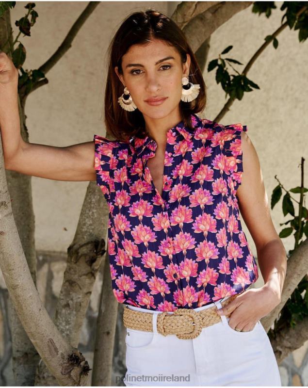 Polin et moi Floral blouse Jullia LRX4D191 Clothing lavender