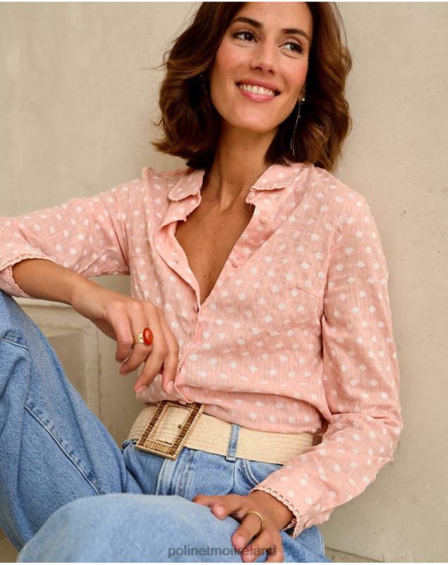 Polin et moi Hari Polka Dot Shirt LRX4D203 Clothing Rose
