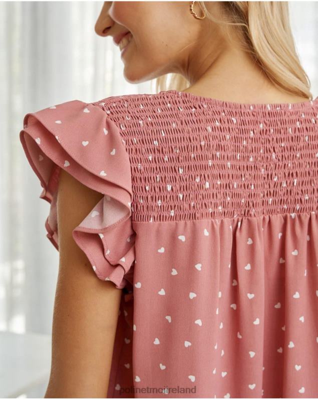 Polin et moi Katerina Hearts Blouse LRX4D166 Clothing Makeup