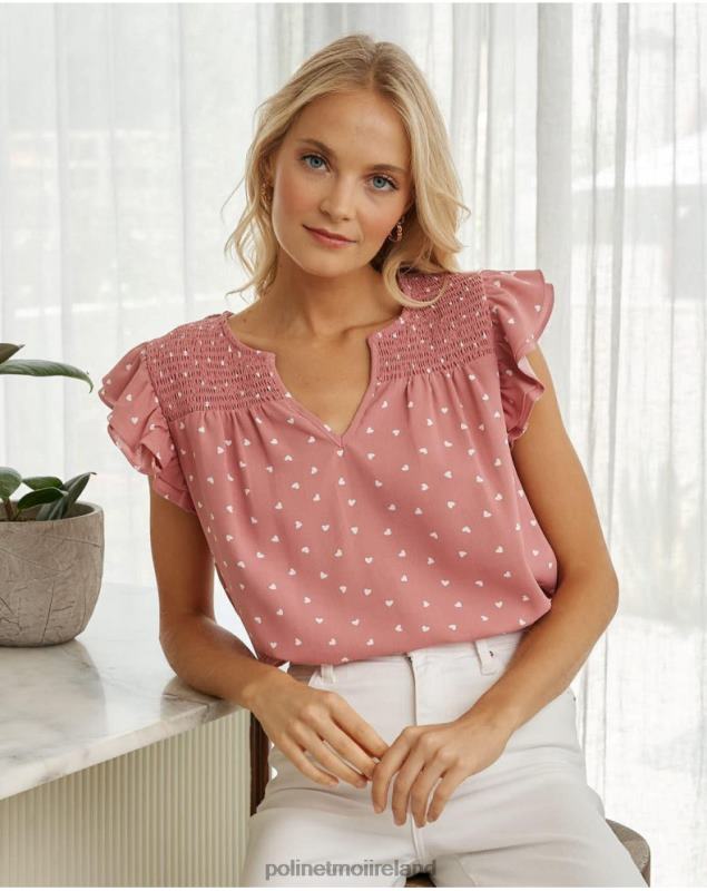 Polin et moi Katerina Hearts Blouse LRX4D166 Clothing Makeup