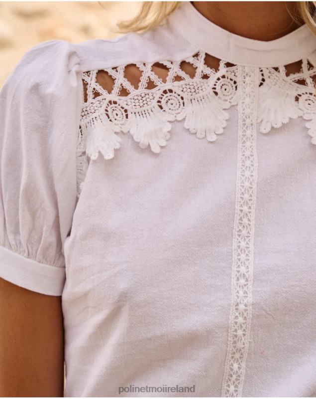 Polin et moi Linen Lies Blouse LRX4D165 Clothing white