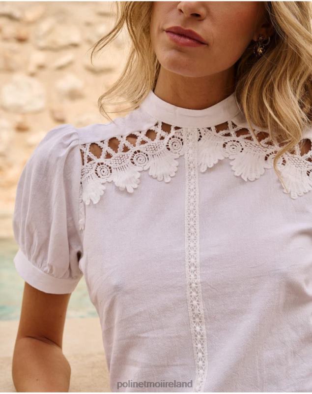 Polin et moi Linen Lies Blouse LRX4D165 Clothing white