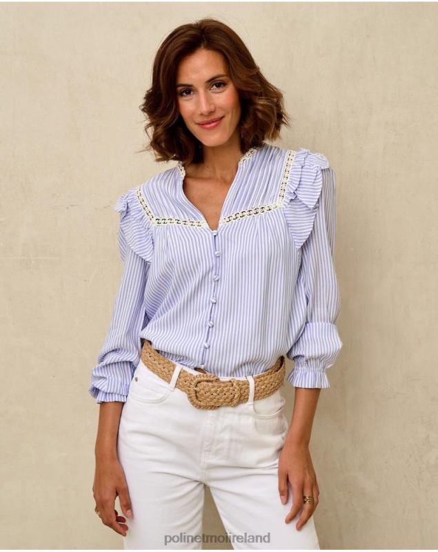 Polin et moi Maela Striped Shirt LRX4D150 Clothing Celestial