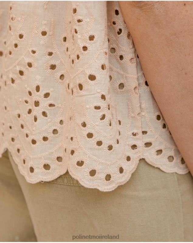 Polin et moi Marina Openwork Blouse LRX4D237 Clothing Beige