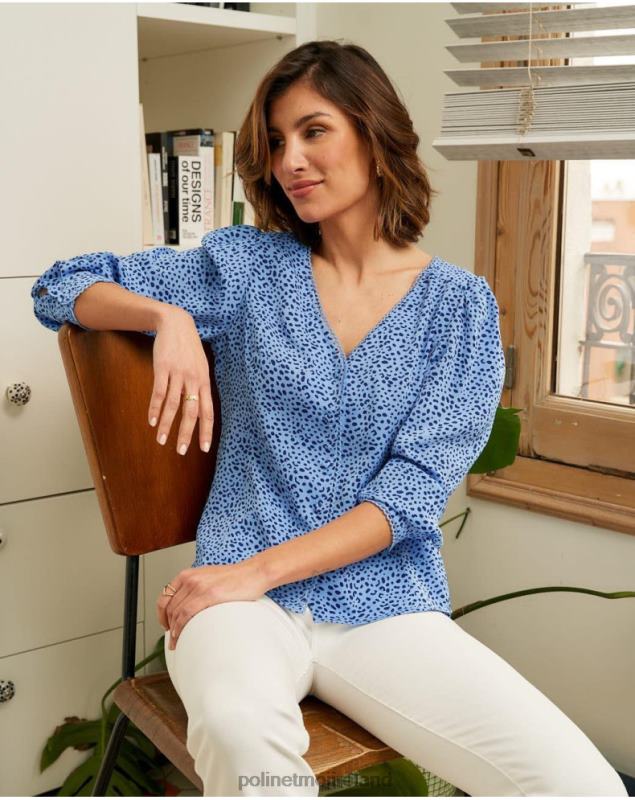 Polin et moi Motas Meli Shirt LRX4D219 Clothing klein blue