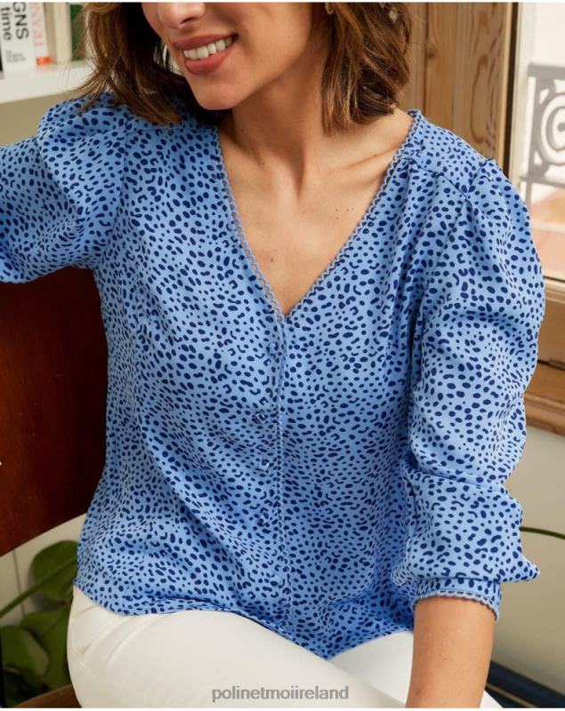 Polin et moi Motas Meli Shirt LRX4D219 Clothing klein blue