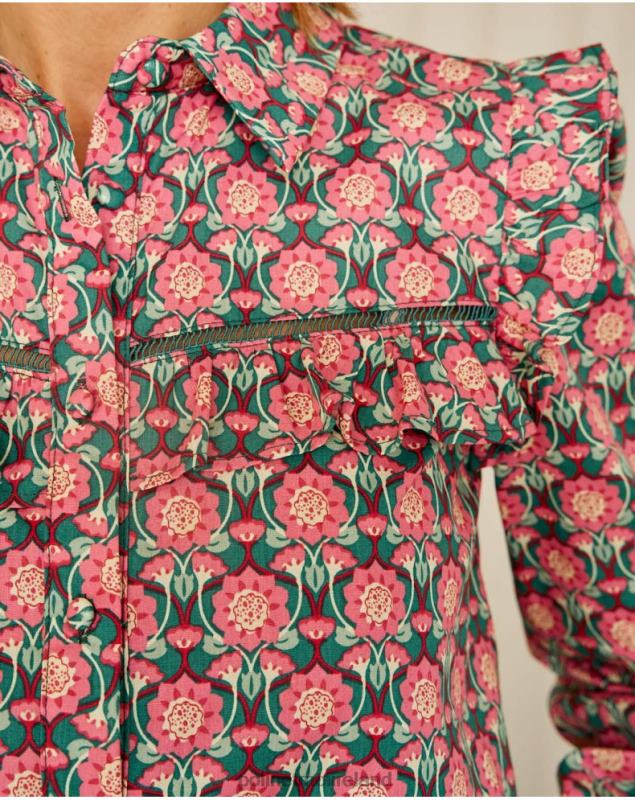Polin et moi Shirt Ruffled Calliope LRX4D229 Clothing Raspberry