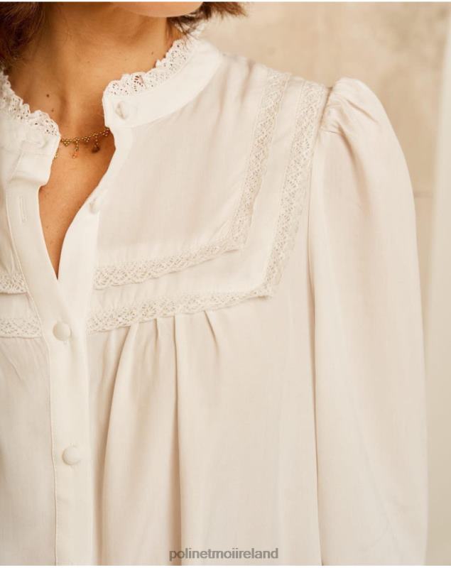 Polin et moi Shirt Ruffled Hestia LRX4D216 Clothing white