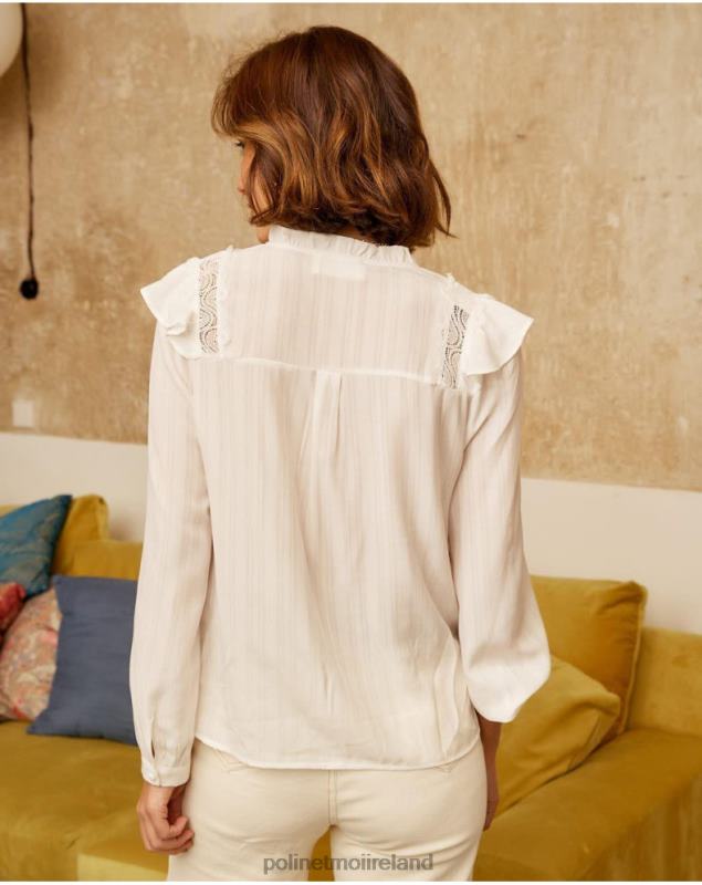 Polin et moi Shirt Ruffled Lis LRX4D223 Clothing white