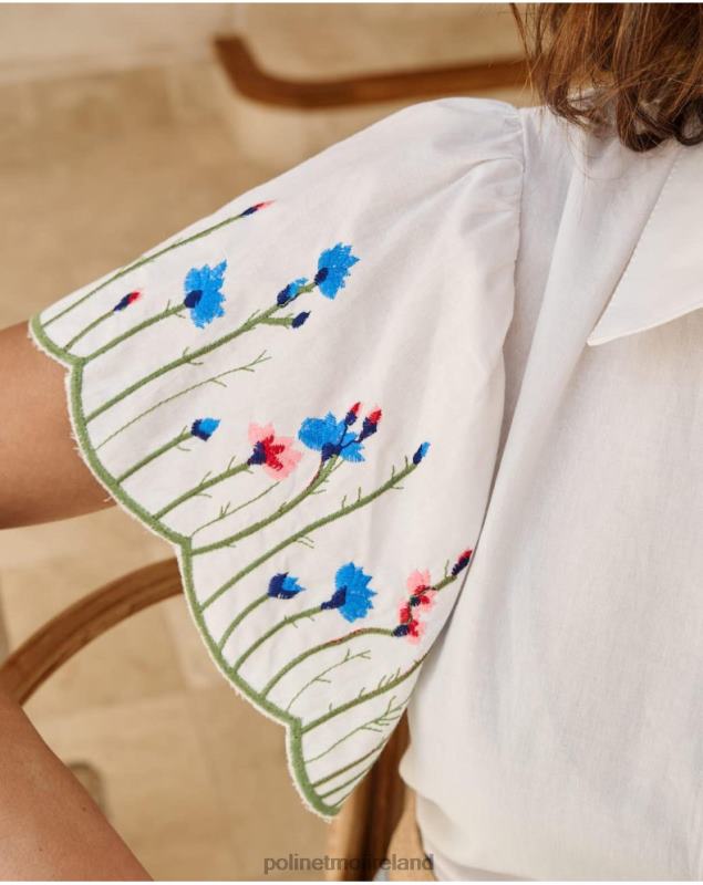 Polin et moi Shirt ruffle Amira LRX4D181 Clothing white