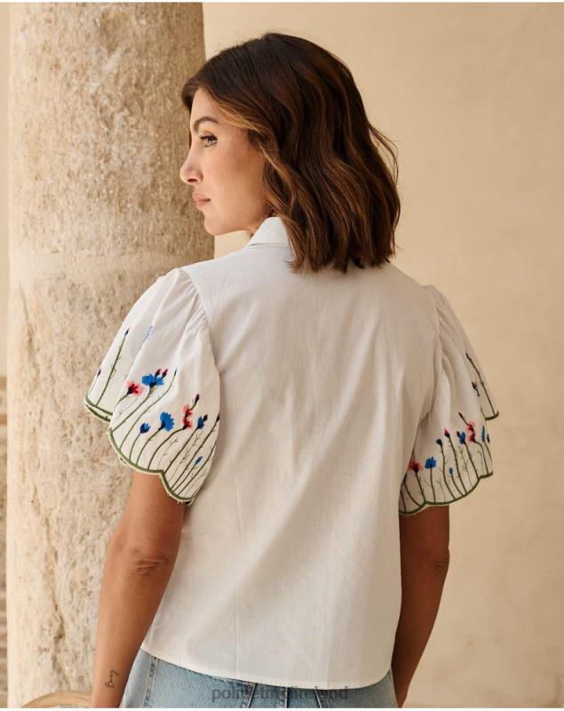 Polin et moi Shirt ruffle Amira LRX4D181 Clothing white