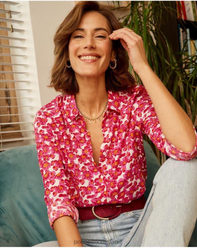 Polin et moi Shirt with Aixa shine LRX4D210 Clothing RASPBERRY