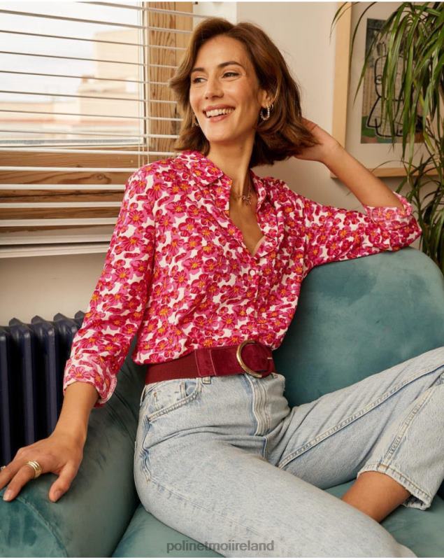 Polin et moi Shirt with Aixa shine LRX4D210 Clothing RASPBERRY