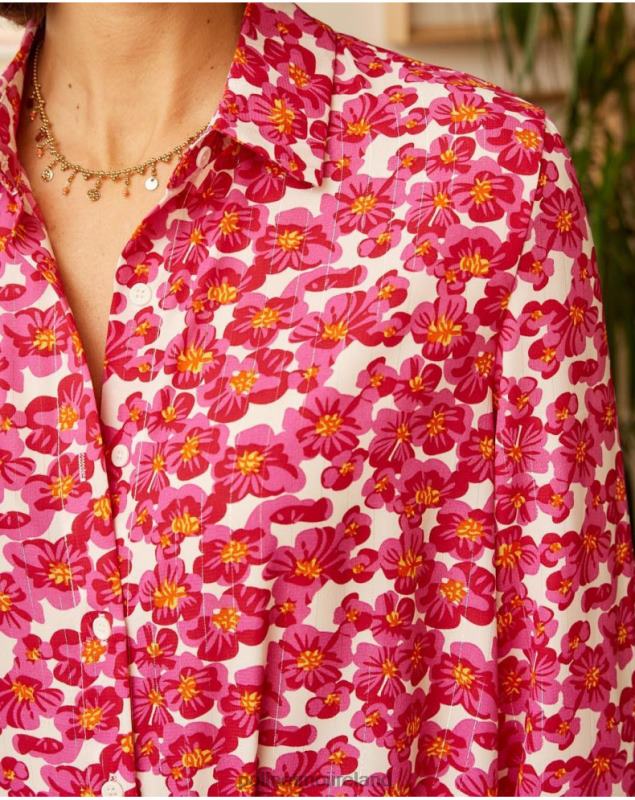 Polin et moi Shirt with Aixa shine LRX4D210 Clothing RASPBERRY