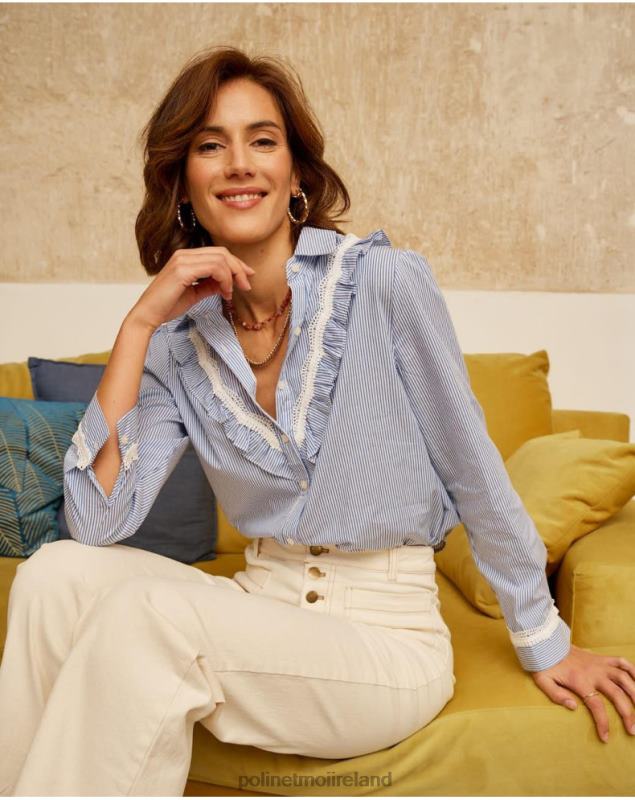 Polin et moi Striped Shirt Nusa LRX4D214 Clothing Celestial