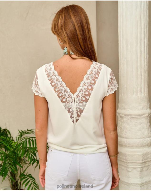Polin et moi Top Lace Zaira LRX4D177 Clothing WHITE