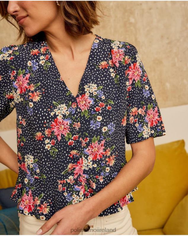 Polin et moi Topos Fabia Blouse LRX4D220 Clothing Marine