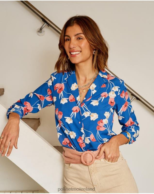 Polin et moi Tulip Shirt Talia LRX4D224 Clothing klein blue