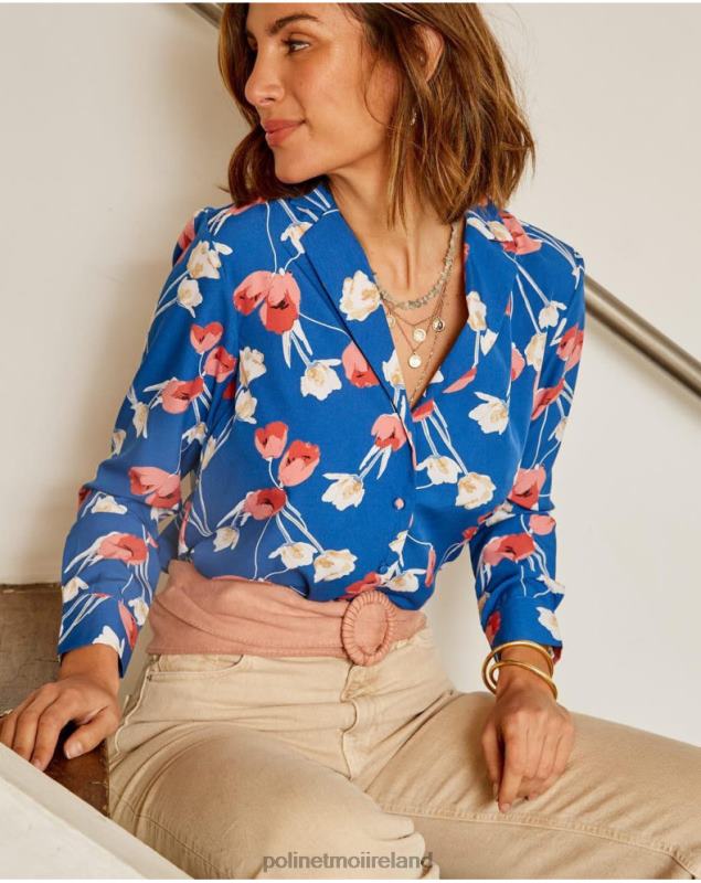 Polin et moi Tulip Shirt Talia LRX4D224 Clothing klein blue
