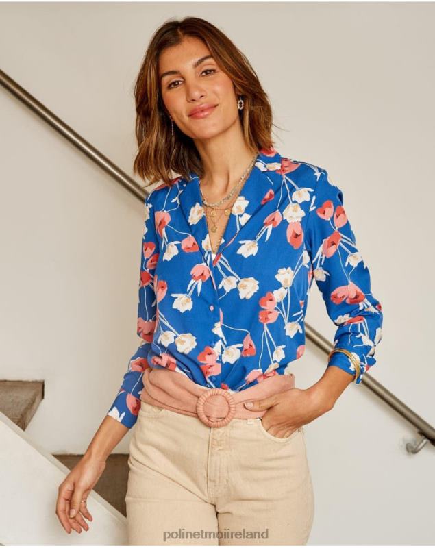 Polin et moi Tulip Shirt Talia LRX4D224 Clothing klein blue