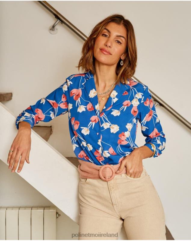 Polin et moi Tulip Shirt Talia LRX4D224 Clothing klein blue