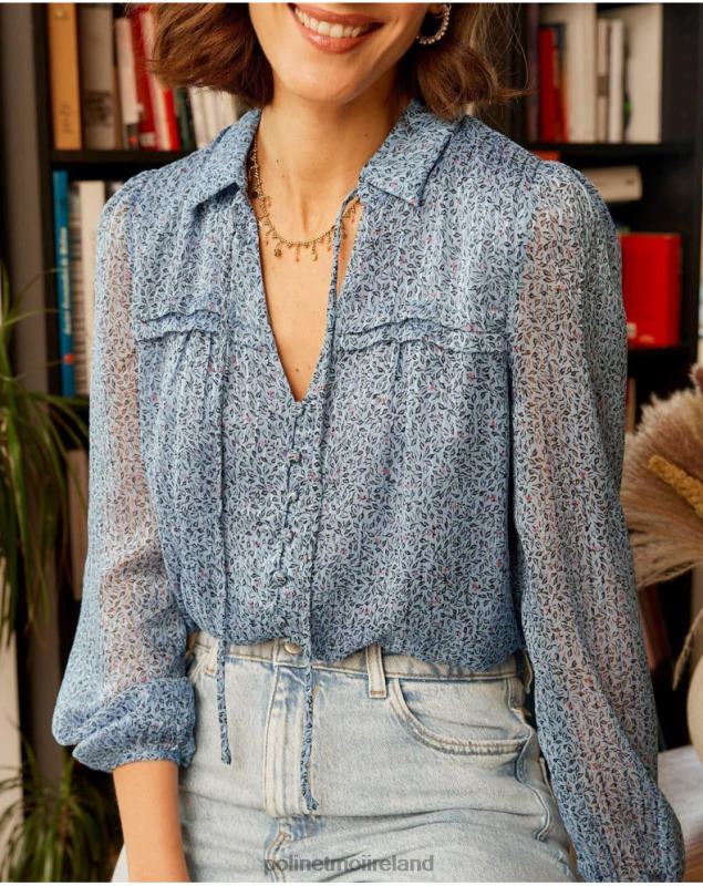 Polin et moi Xia Blouse Buttons LRX4D217 Clothing klein blue