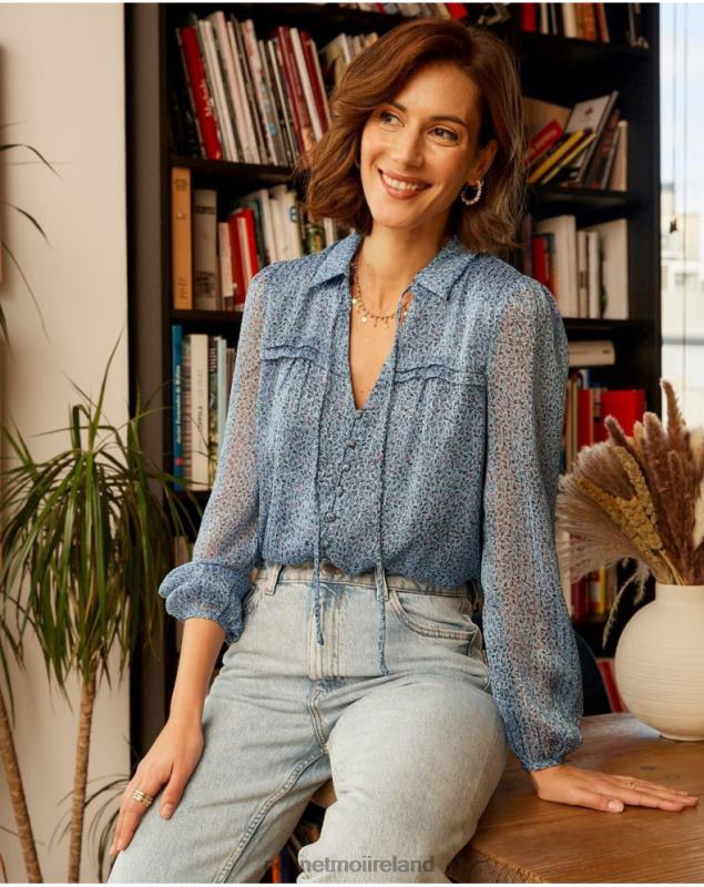 Polin et moi Xia Blouse Buttons LRX4D217 Clothing klein blue