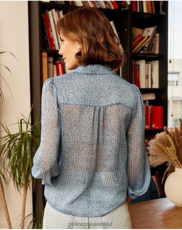 Polin et moi Xia Blouse Buttons LRX4D217 Clothing klein blue