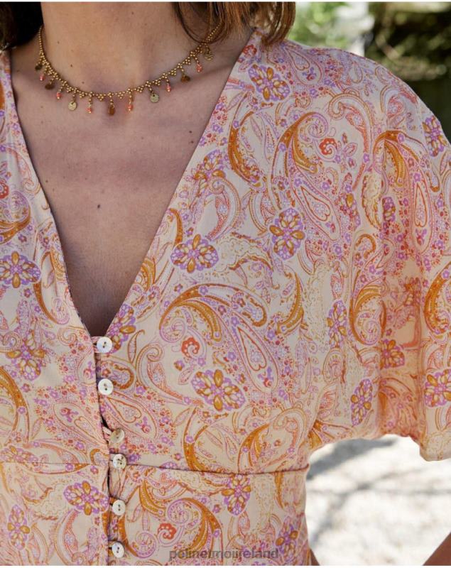 Polin et moi Agustina Buttons Dress LRX4D110 Clothing ochre