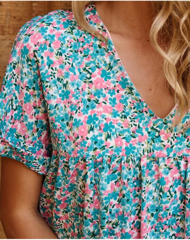 Polin et moi Babydoll Monkey Isabel LRX4D4 Clothing Turquoise