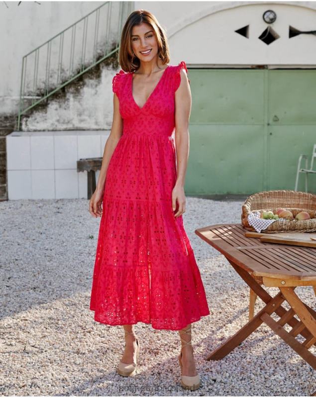 Polin et moi Batista Ilina dress LRX4D128 Clothing Fuchsia